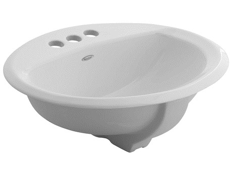 Aqualyn Drop In Lavatory Sink 4&quot; Centers White