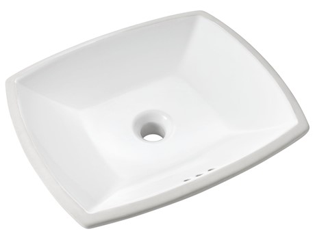 Edgemere Under Counter Rectangle Lavatory Sink, White