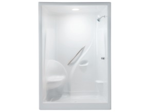 60 x 36 x 90 Acrylic Dome
Shower, Left Seat, Center 
Drain 