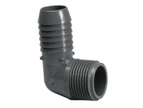 1413-015 PVC Insert Barb x MIP  90 Elbow 1.1/2&quot;