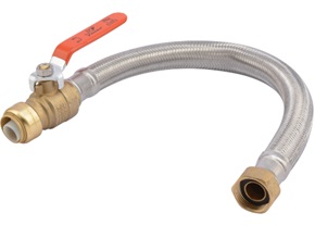 Product U3088-FLEX18BVLF: Cash Acme 18" Flex Water Heater Connector w/ Ball Valve