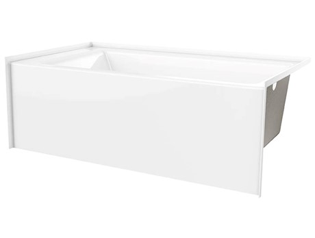Acrylic 60 x 32 x 18 Soaker Tub RIGHT Drain White