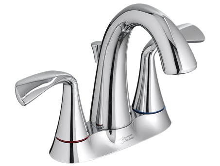 Fluent Two Handle Centerset  Lavatory Faucet with Red/Blue 