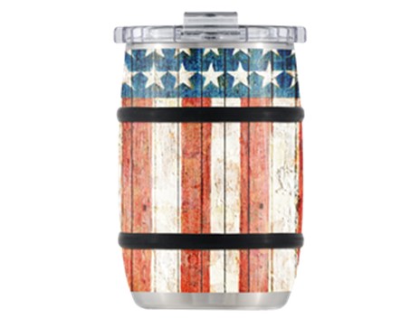Product B12LHVIFL: ORCA 12 oz Vintage Flag Barrel  Cup