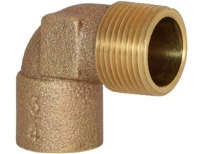 Copper 90 Elbow 1&quot; Swt x 1 &quot; MIP