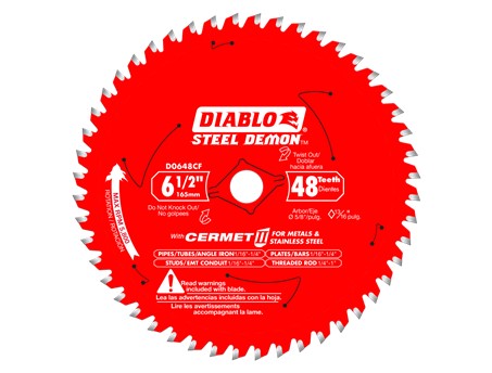 Diablo 6-1/2&quot; x 48 Tooth Steel
Demon Cermet II Saw Blade for
Metals and Stainless Steel