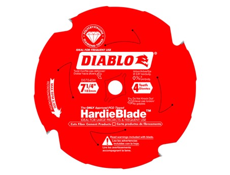 Diablo 7-1/4&quot; x 4 Tooth (PCD) Fiber Cement HardieBlade