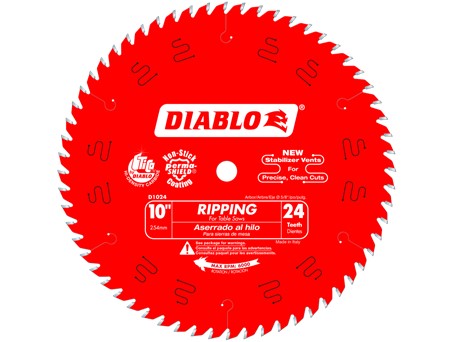 Diablo 10&quot; X 24 Tooth Ripping 
Saw Blade