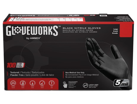 GlovePlus Black Nitrile
Industrial Gloves, X-Large