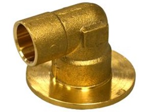 Copper Flanged Sink Elbow 1/2&quot; Swt x 1/2&quot; FIP - LEAD FREE