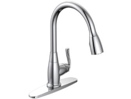 OmniPro Single Handle Pull Down Kitchen Faucet Chrome