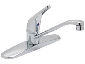 OmniPro 8&quot; Center Kitchen Faucet Less Spray Chrome