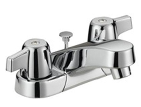 OmniPro 4&quot; Lavatory Faucet Chrome w/ 2 Metal Handles &amp; 