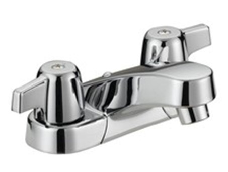 OmniPro 4&quot; Lavatory Faucet Chrome w/2 Metal Handles Less 