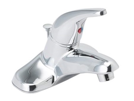 OmniPro 4&quot; Lavatory Faucet Chrome w/ Metal Lever &amp; Pop up