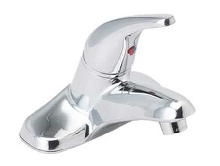 OmniPro 4&quot; Lavatory Faucet Chrome Metal Lever Less Pop Up