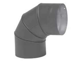 6&quot; x 90 Elbow Single Wall Black Stove Pipe